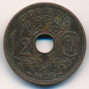 Французский Индокитай, 1/2 цента (1935 г.)