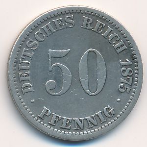 Германия, 50 пфеннигов (1875 г.)