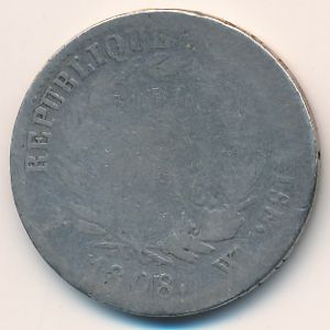 Франция, 1 франк (1808 г.)