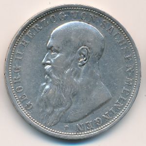 Саксен-Мейнинген, 3 марки (1908 г.)
