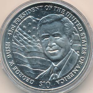 Либерия, 10 долларов (2002 г.)