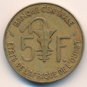 Западная Африка, 5 франков (1982 г.)