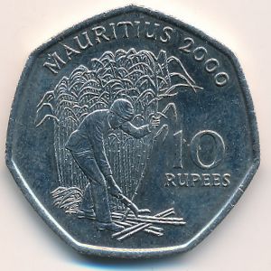 Маврикий, 10 рупий (2000 г.)
