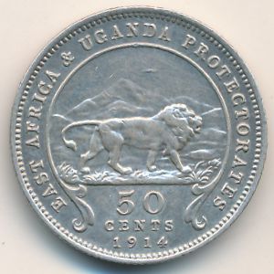 Восточная Африка, 50 центов (1914 г.)