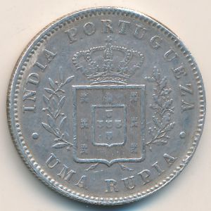 Гоа, 1 рупия (1881 г.)