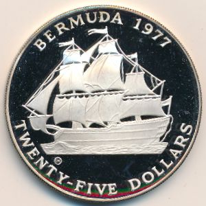 Бермудские острова, 25 долларов (1977 г.)