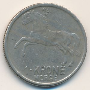 Норвегия, 1 крона (1961 г.)