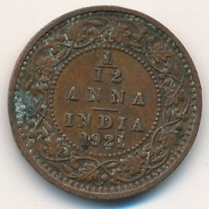 Британская Индия, 1/12 анны (1921 г.)