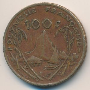 Французская Полинезия, 100 франков (1986 г.)