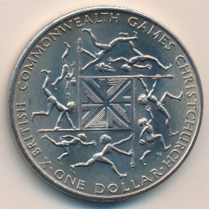 New Zealand, 1 dollar, 1974