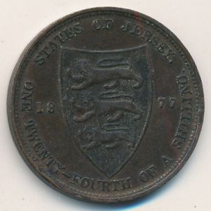Джерси, 1/24 шиллинга (1877 г.)