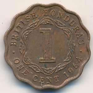 Британский Гондурас, 1 цент (1964 г.)