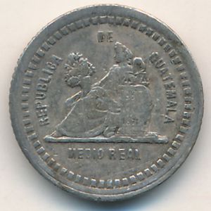 Guatemala, 1/2 real, 1880–1883