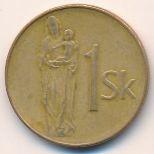 Словакия, 1 крона (1993 г.)