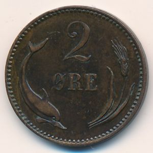 Дания, 2 эре (1891 г.)