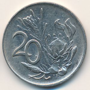 South Africa, 20 cents, 1985