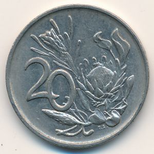 South Africa, 20 cents, 1988