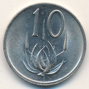South Africa, 10 cents, 1989