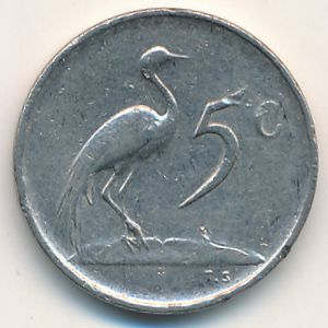 South Africa, 5 cents, 1973