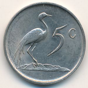 South Africa, 5 cents, 1977