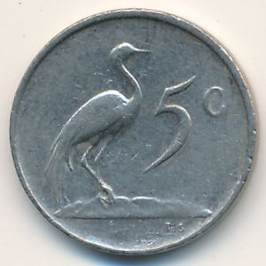 South Africa, 5 cents, 1983
