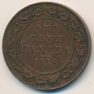 Канада, 1 цент (1918 г.)