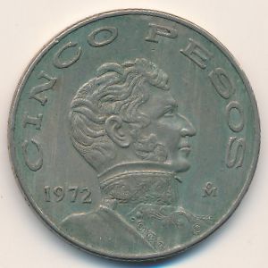 Mexico, 5 pesos, 1972
