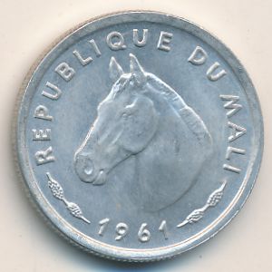 Mali, 10 francs, 1961