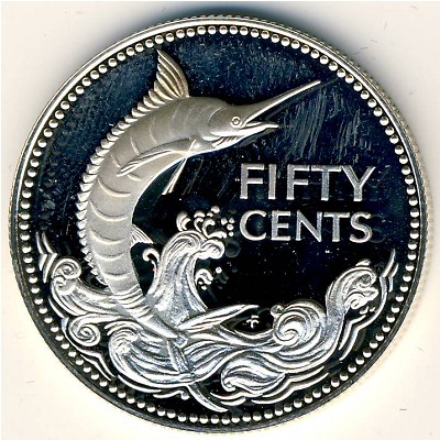 Bahamas, 50 cents, 1974–1980