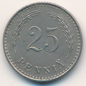 Finland, 25 pennia, 1928