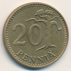 Финляндия, 20 пенни (1975 г.)