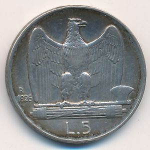 Италия, 5 лир (1926 г.)