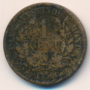 Датская Западная Индия, 1 цент (1859 г.)