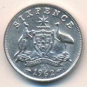 Австралия, 6 пенсов (1962 г.)