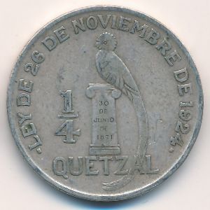 Гватемала, 1/4 кетсаля (1926 г.)