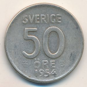 Швеция, 50 эре (1954 г.)