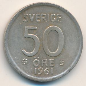 Швеция, 50 эре (1961 г.)