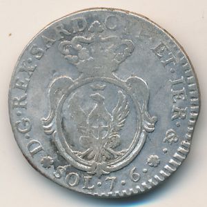 Сардиния, 7.6 сольдо (1800 г.)