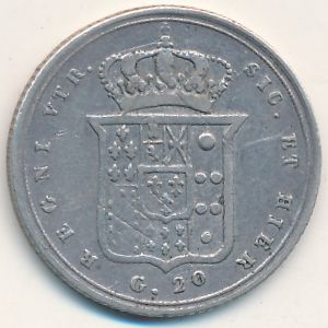 Неаполь и Сицилия, 20 гран (1854 г.)