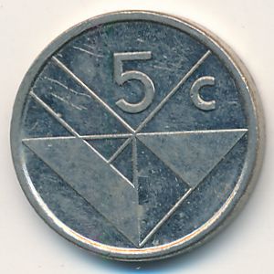 Аруба, 5 центов (1986 г.)
