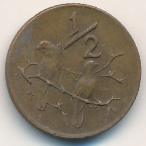ЮАР, 1/2 цента (1970 г.)