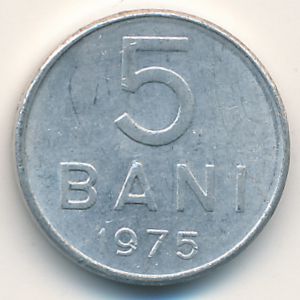 Romania, 5 bani, 1975