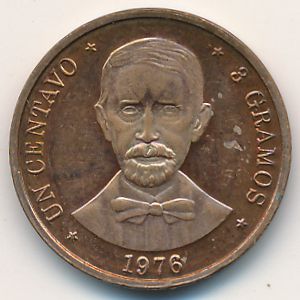 Dominican Republic, 1 centavo, 1976