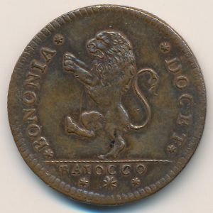 Bologna, 1 baiocco, 1795–1796