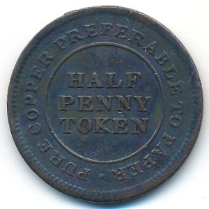 Canada, 1/2 penny, 1813
