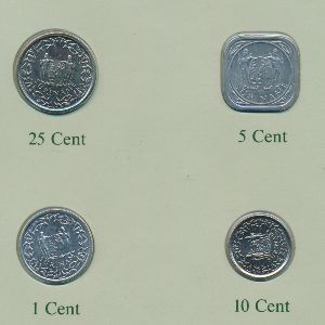Суринам, Набор монет