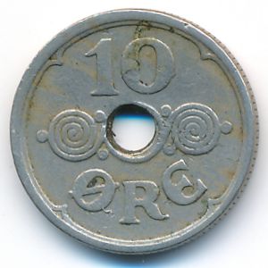 Denmark, 10 ore, 1926