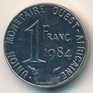 Западная Африка, 1 франк (1984 г.)