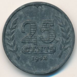 Нидерланды, 25 центов (1942 г.)