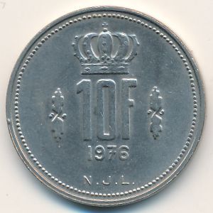 Luxemburg, 10 francs, 1976
